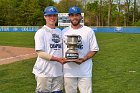 Baseball vs Babson  Wheaton College Baseball players celebrate their victory over Babson to win the NEWMAC Championship for the third year in a row. - (Photo by Keith Nordstrom) : Wheaton, baseball, NEWMAC